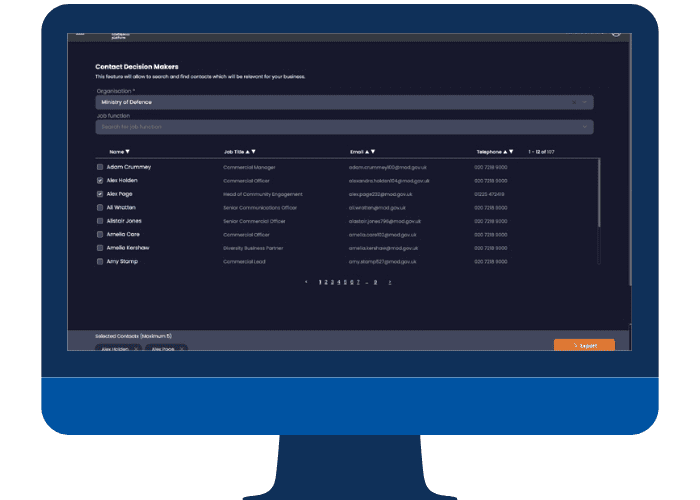 Tracker Contact Decision Makers Feature